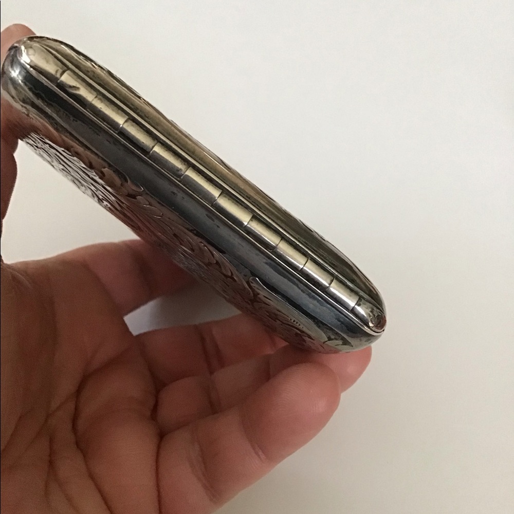 Unger Bros Antique Sterling Cigarette Case Lions - Picture 8 of 16